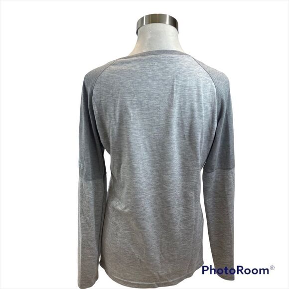 Ladies adidas Climalite Long‎ Sleeved Two Tone Grey Sweatshirt Size Medium - Picture 6 of 11